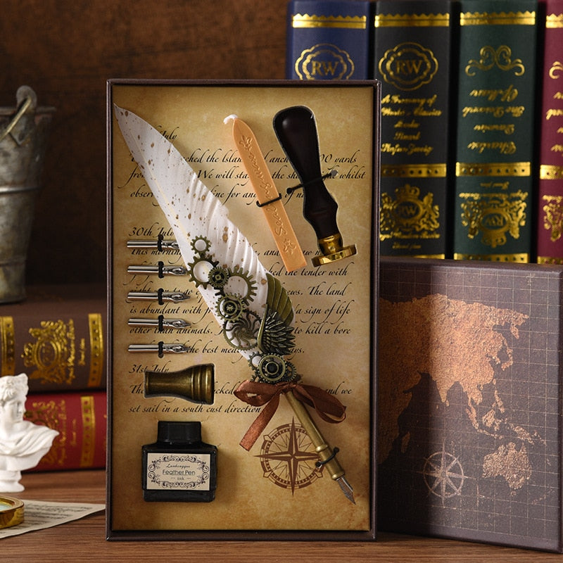 Skanto | Phoenix Feather Mechanical Calligraphy Pen Set