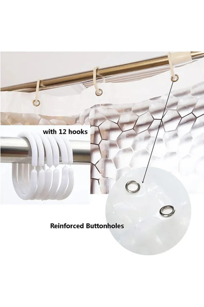 Transparent Dice Shower Curtain