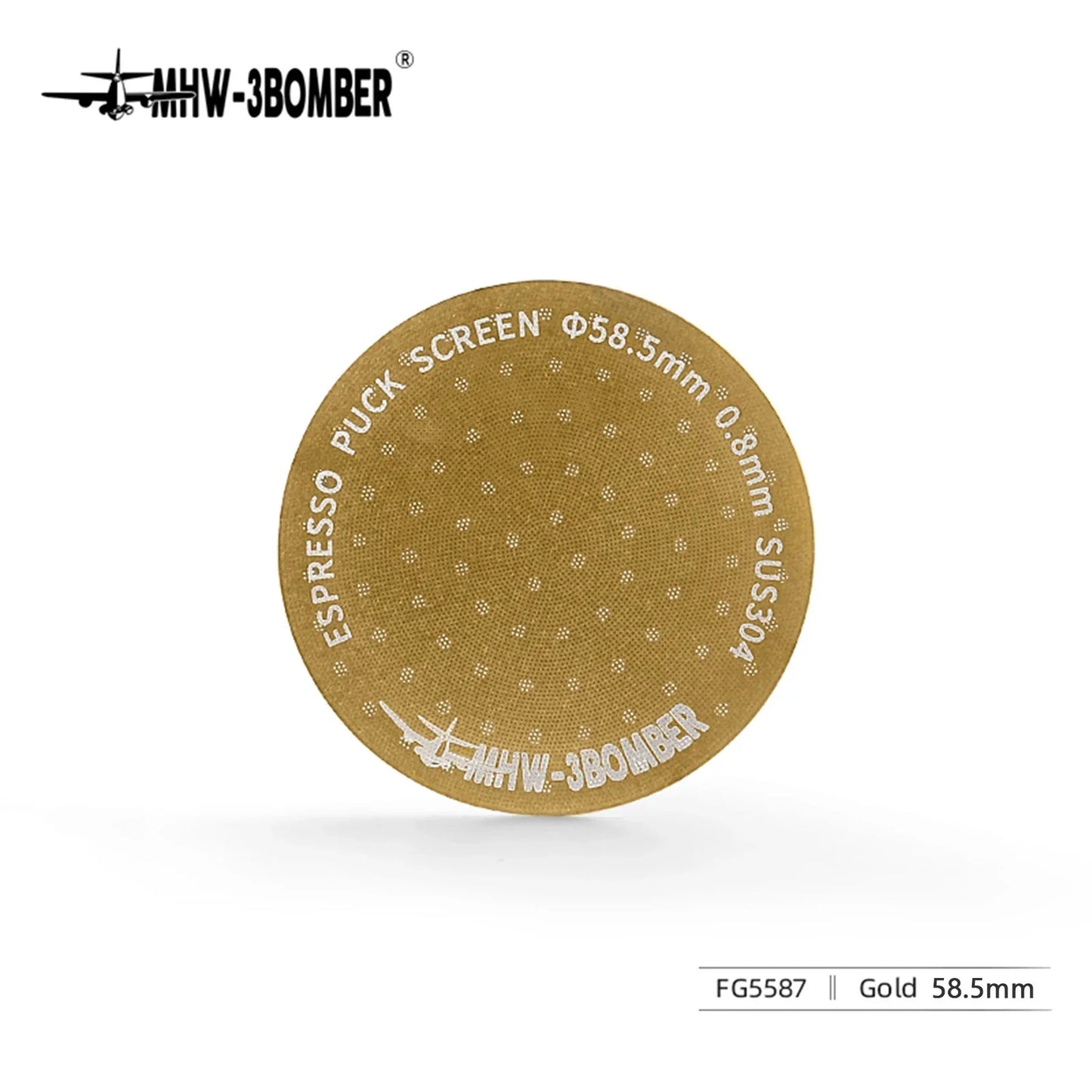 MHW-3BOMBER 51/53/58.5mm Espresso Puck Screen Double-Layer Metal Coffee Reusable Filter