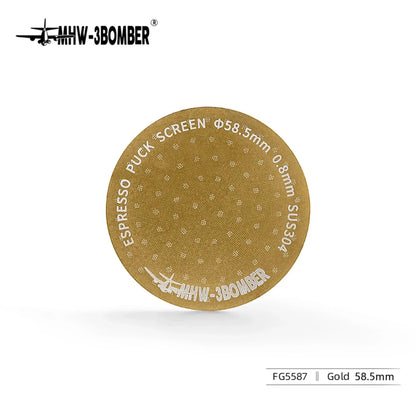 MHW-3BOMBER 51/53/58.5mm Espresso Puck Screen Double-Layer Metal Coffee Reusable Filter