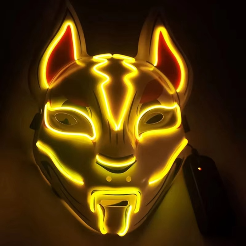 BowLift | Luminous LED Full Face Fox Mask for Halloween & Cosplay