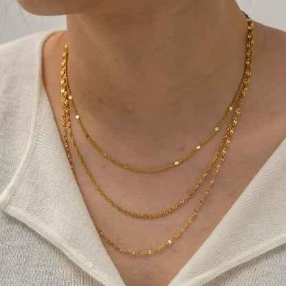 BowLift | 18k Dainty Classic Three Layer Necklace Stack