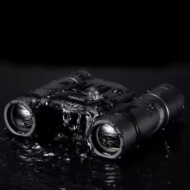 Compact 100x22 HD Binoculars with BAK4 FMC Optics for Long Ranges – ideal for Hunting, Sports, Camping and Travel.
