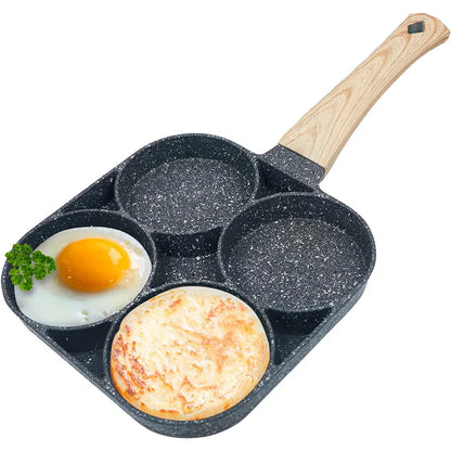 Skanto | LMETJMA 4-Cup Non-Stick Egg Pan - Pancake Cookware Suitable for Gas Stove and Induction Cooker JT87