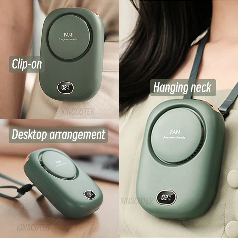 Portable Hanging Neck Fan – Mini bladeless Cooling Waist Fan, USB rechargeable for Outdoor Sports and Travel | Karnz