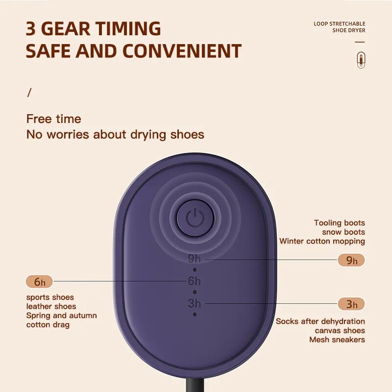Skanto | Stretchable Portable Electric Sterilizing Shoe Dryer