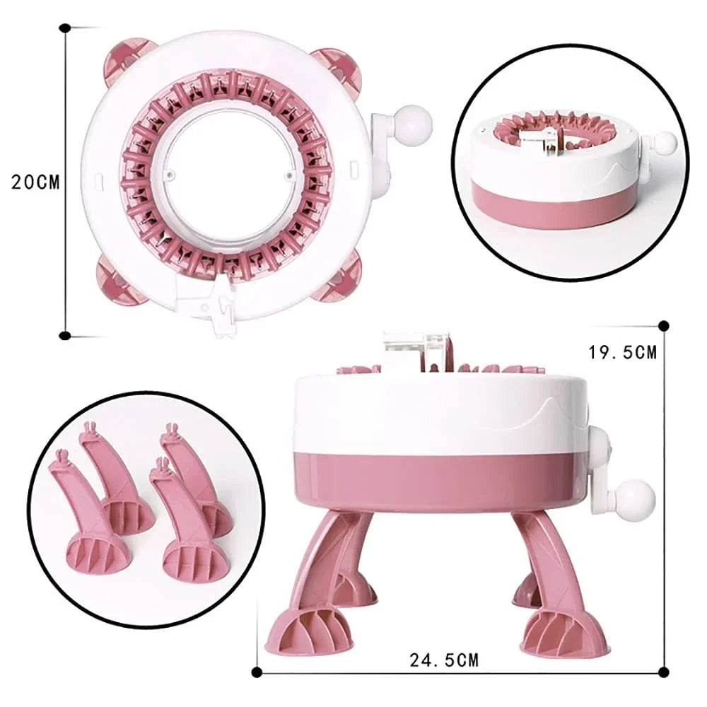 BowLift | Strickolino Knitting Machine | 22 Needles | Automatic Circular Knitting Set for Beginners & Adults | Fast Knitter with Accessories