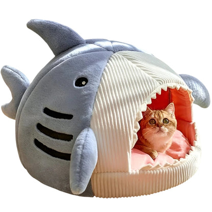 BowLift | SoftBloom Shark Cat Bed – Cozy Hideaway for Indoor