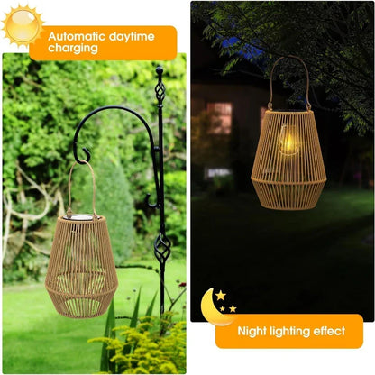 Solar Rattan Lantern Bowlift