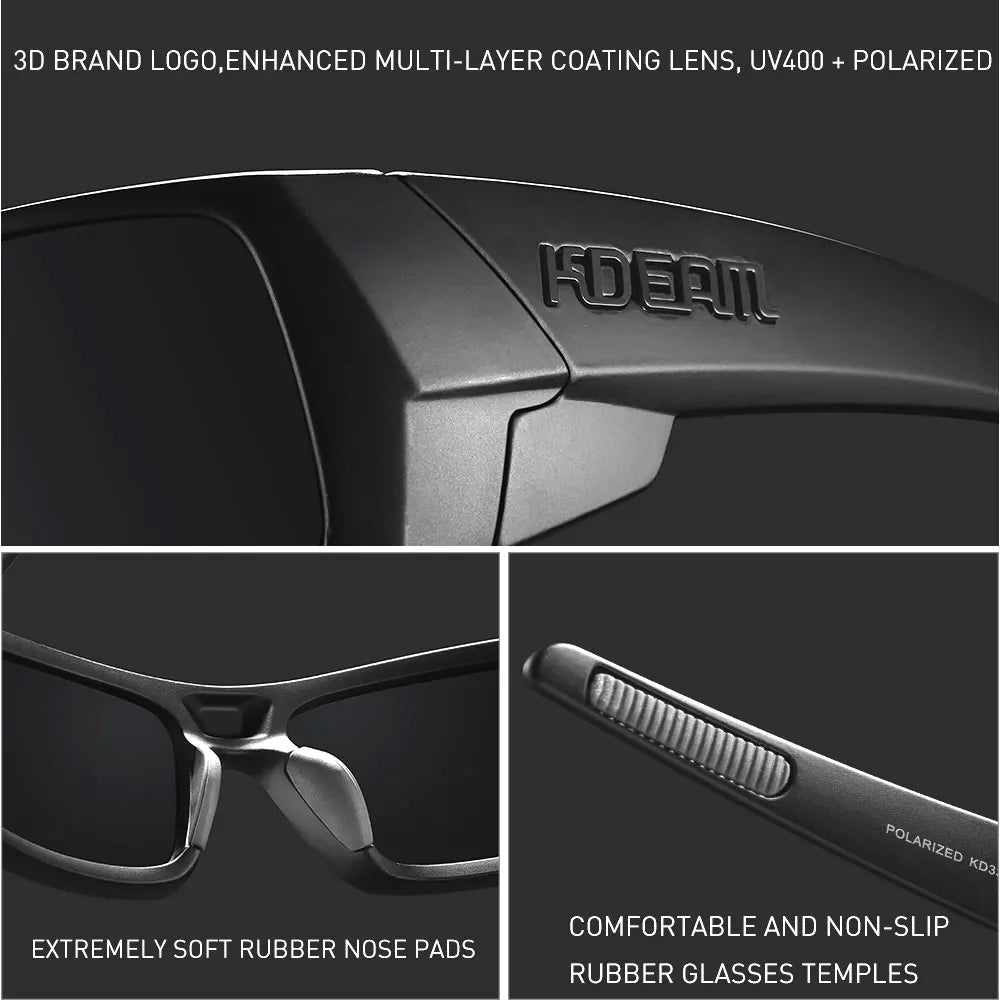 Photochromic sunglasses Black frame with case | Karnz