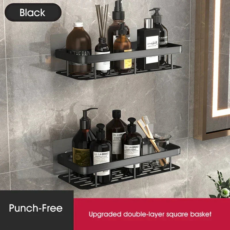 BowLift | Stylish & Practical No-Drill Shower Corner Shelf – Space-Saving Bathroom Storage Rack
