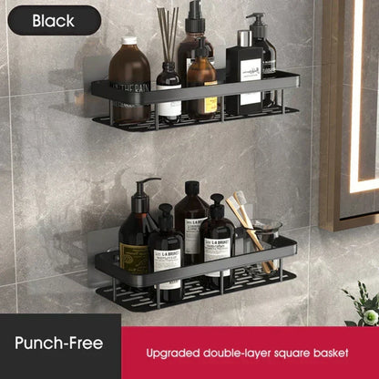 BowLift | Stylish & Practical No-Drill Shower Corner Shelf – Space-Saving Bathroom Storage Rack