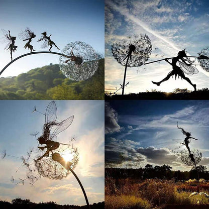 Fairy garden sculpture | Detailed metal decoration for outdoor use