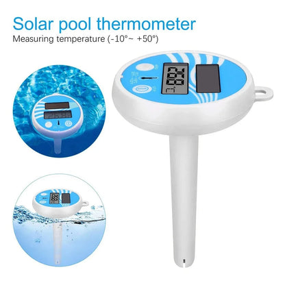 BowLift | THERMAFLOAT Pool thermometer | Floating water thermometer for pool & hot tub | Temperature display 0–50 °C | Shatterproof & weatherproof