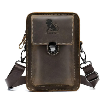 BowLift | Vidal Bag – Functional Leather Waist Bag for Men with Adjustable Strap and Multi-Pocket Design