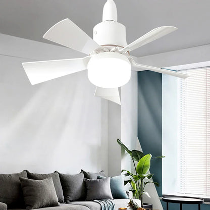 30W E27 Ceiling Fan Light with Remote Control - LED Dimming Function, Intelligent Quiet Fan for Bedroom & Living Room | Karnz
