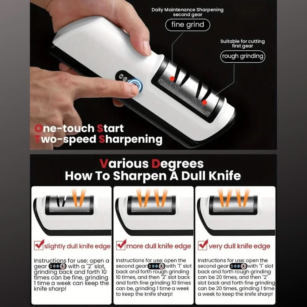 Skanto | Rechargeable 2-Stage Knife Sharpener