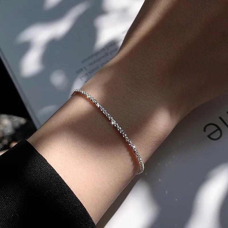 BowLift | Liquid Silver Bracelet – 925 Sterling Silver Wristband Inspired by Water