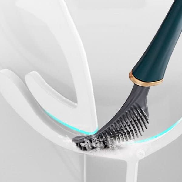 Skanto | Hygienic Silicone Toilet Brush with Wall and Stand Holder