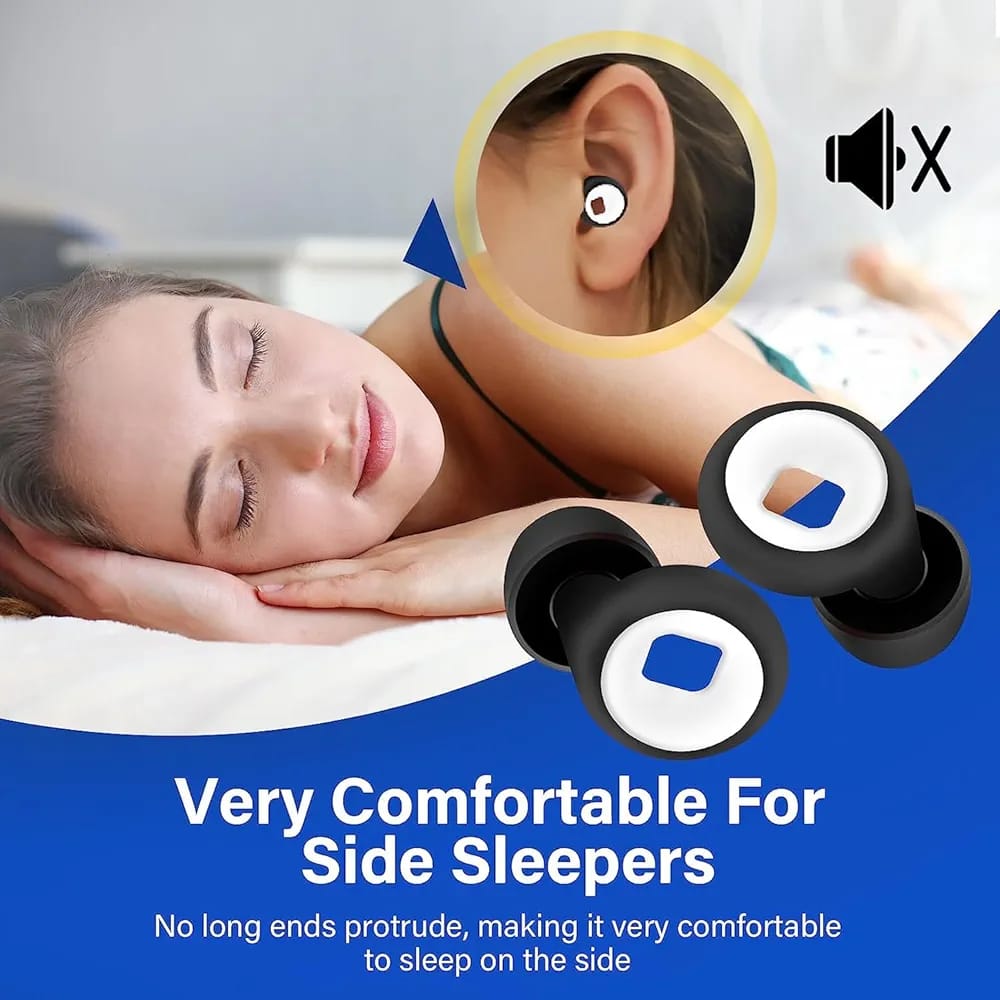 Soft silicone earplugs for noise reduction, silicone ear noise blockers for sleeping, noise sensitivity, air travel