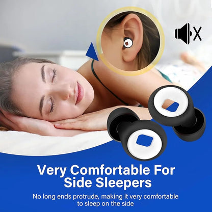 Soft silicone earplugs for noise reduction, silicone ear noise blockers for sleeping, noise sensitivity, air travel
