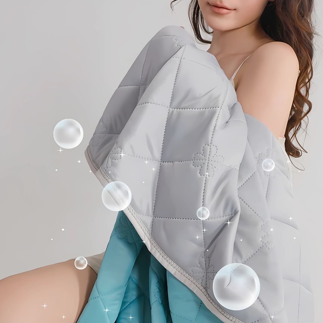 SilkCool | Cooling Blanket – Instant Cooling Comfort – Hypoallergenic Silk Fiber – Overheating Prevention – Relief for Night Sweats and Sensitive Skin Karnz