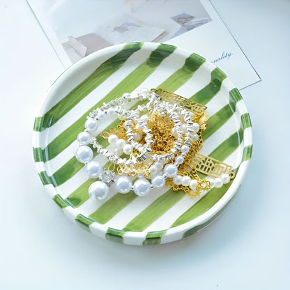 BowLift | Silva Ceramic Stripe Jewelry Tray