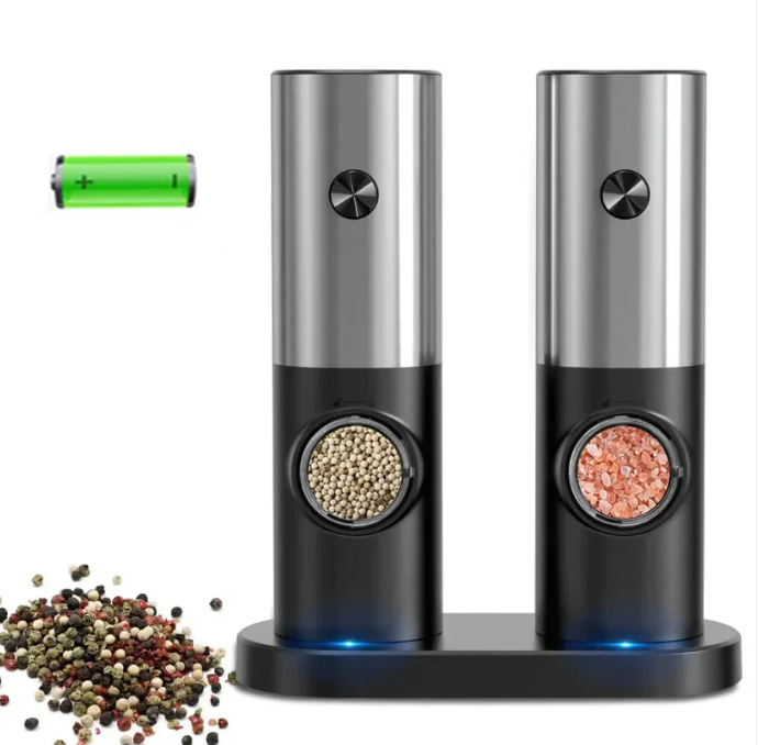 Skanto | GrindPro – Electric Pepper and Salt Grinder with LED