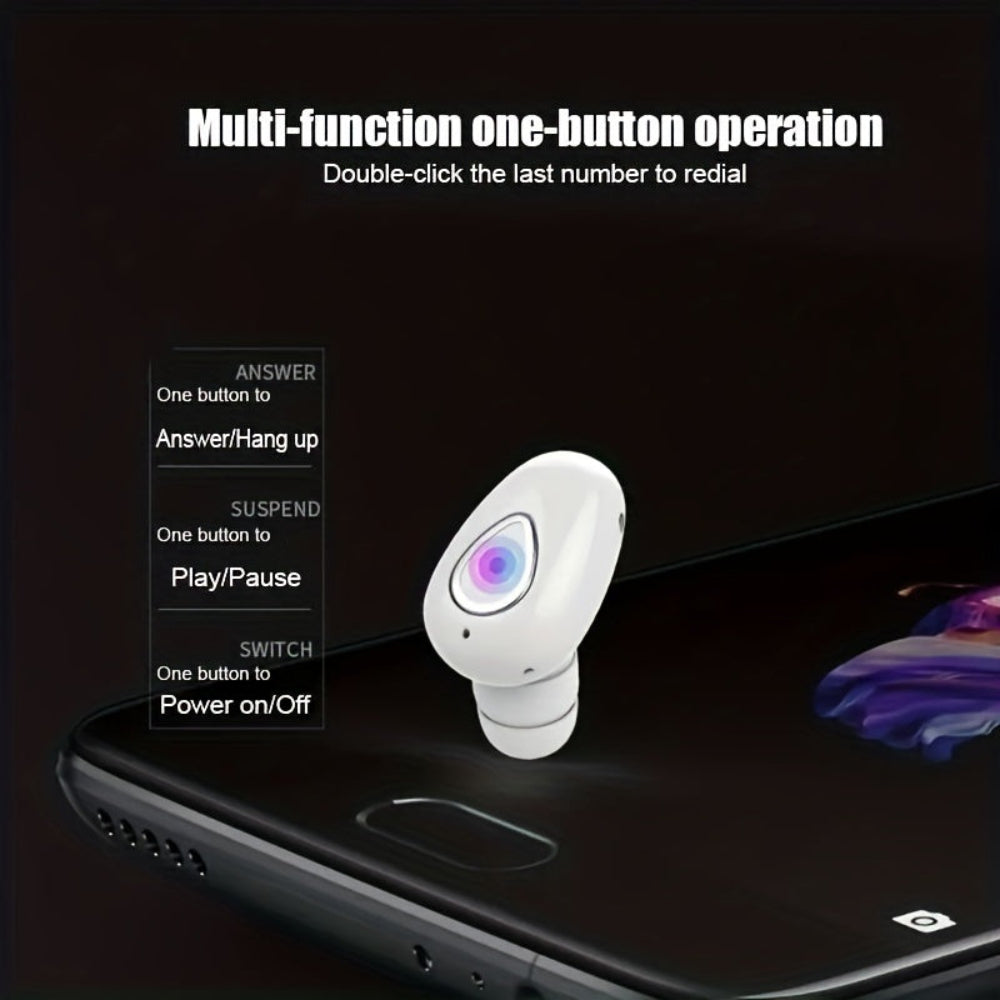 Skanto | Bluetooth Earbud Wireless Mini Invisible Single Ear Headphone