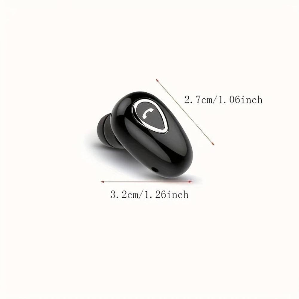 Wireless Bluetooth earbud, mini headphone, invisible, single ear