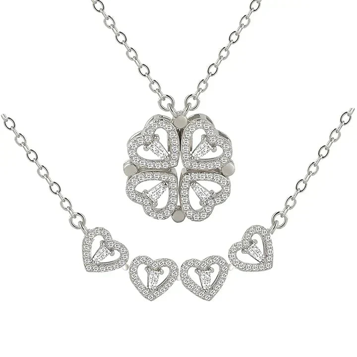 BowLift | Magnetic Leaf & Heart Necklace