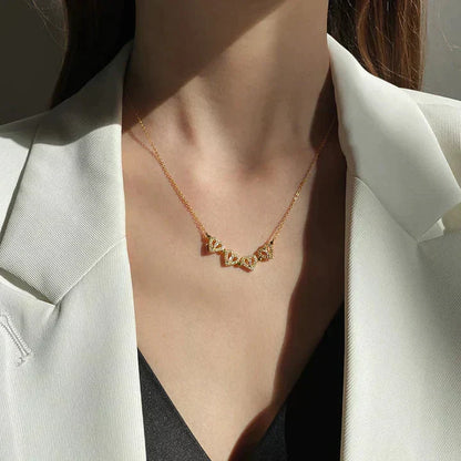 Skanto | Magnetic Linking Plates and Hearts Necklace