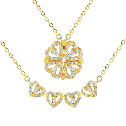 BowLift | Magnetic Leaf & Heart Necklace