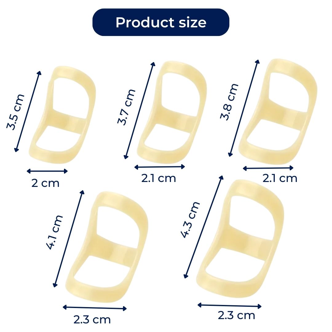 8 Ring Splint – Pain Relief Stability – Waterproof Plastic – Daily Use for Finger Strain Skanto