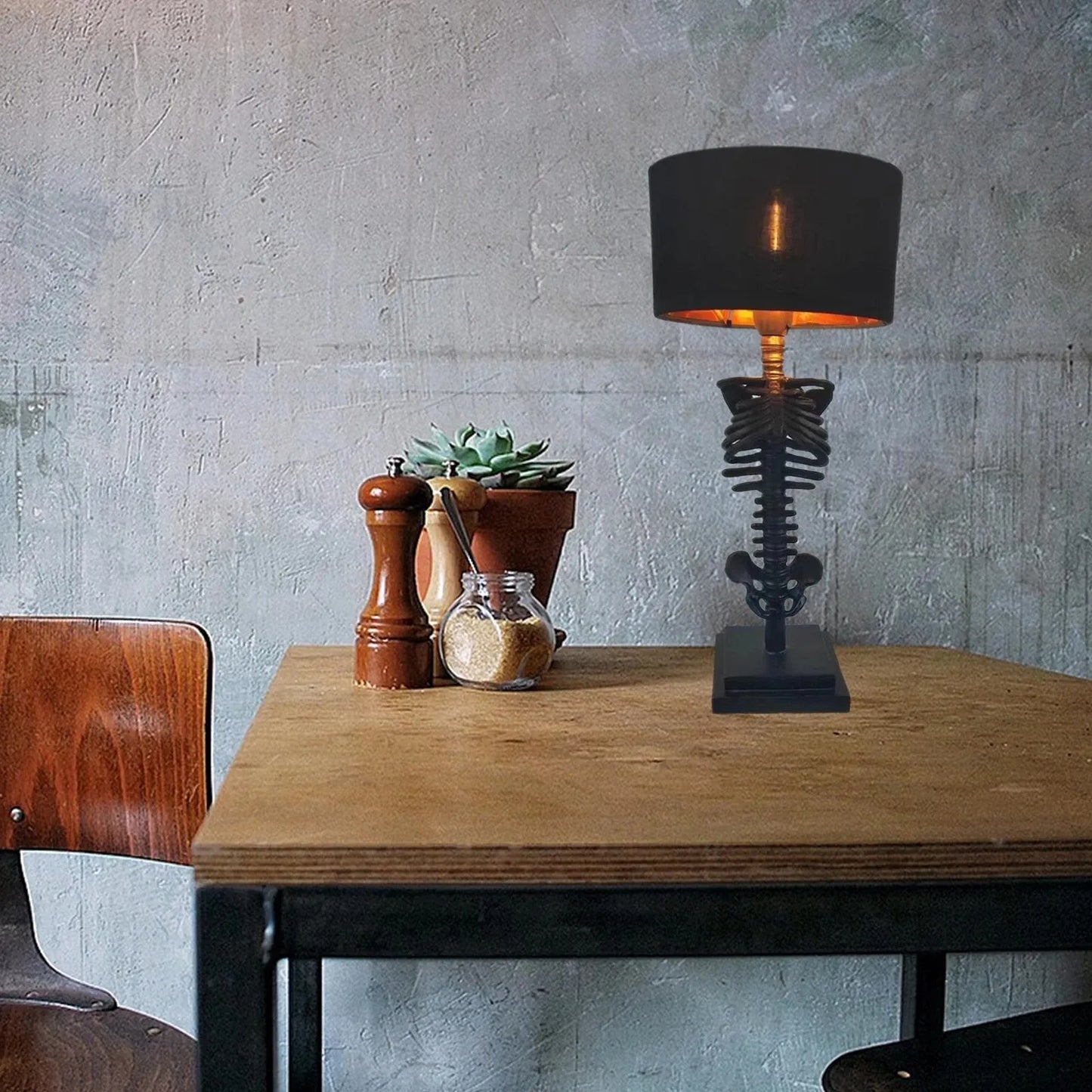 Skanto | Handmade Gothic Skeleton Table Lamp