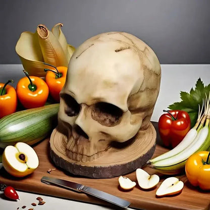 Skanto | Gothic Skull Knife Holder Kitchen Decor Stand
