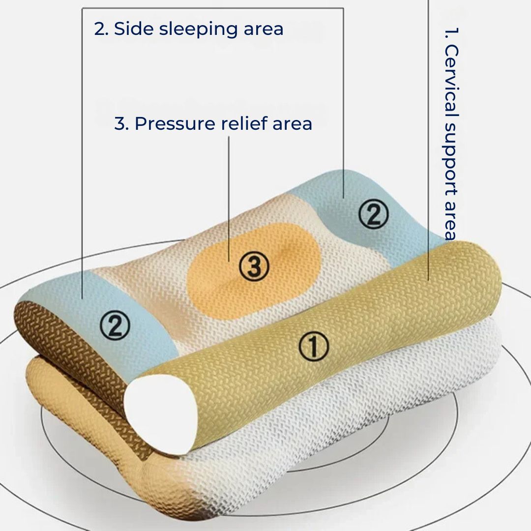 SleepAlign Orthopedic Neck Pillow For Sleeping | Cervical Spine Support - Pain Relief - Reduced Snoring - For All Sleep Positions Bowlift