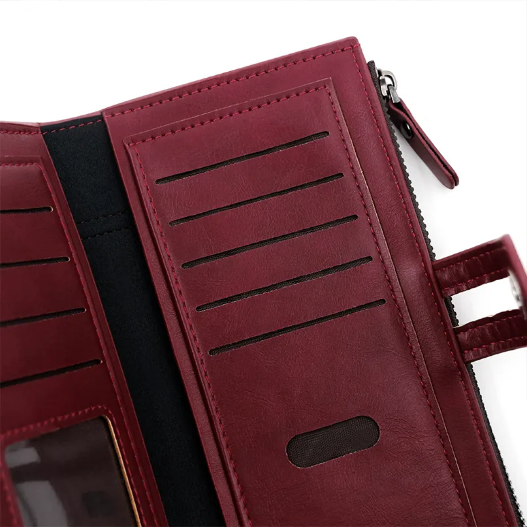 Long Leather Wallet for Ladies Bowlift