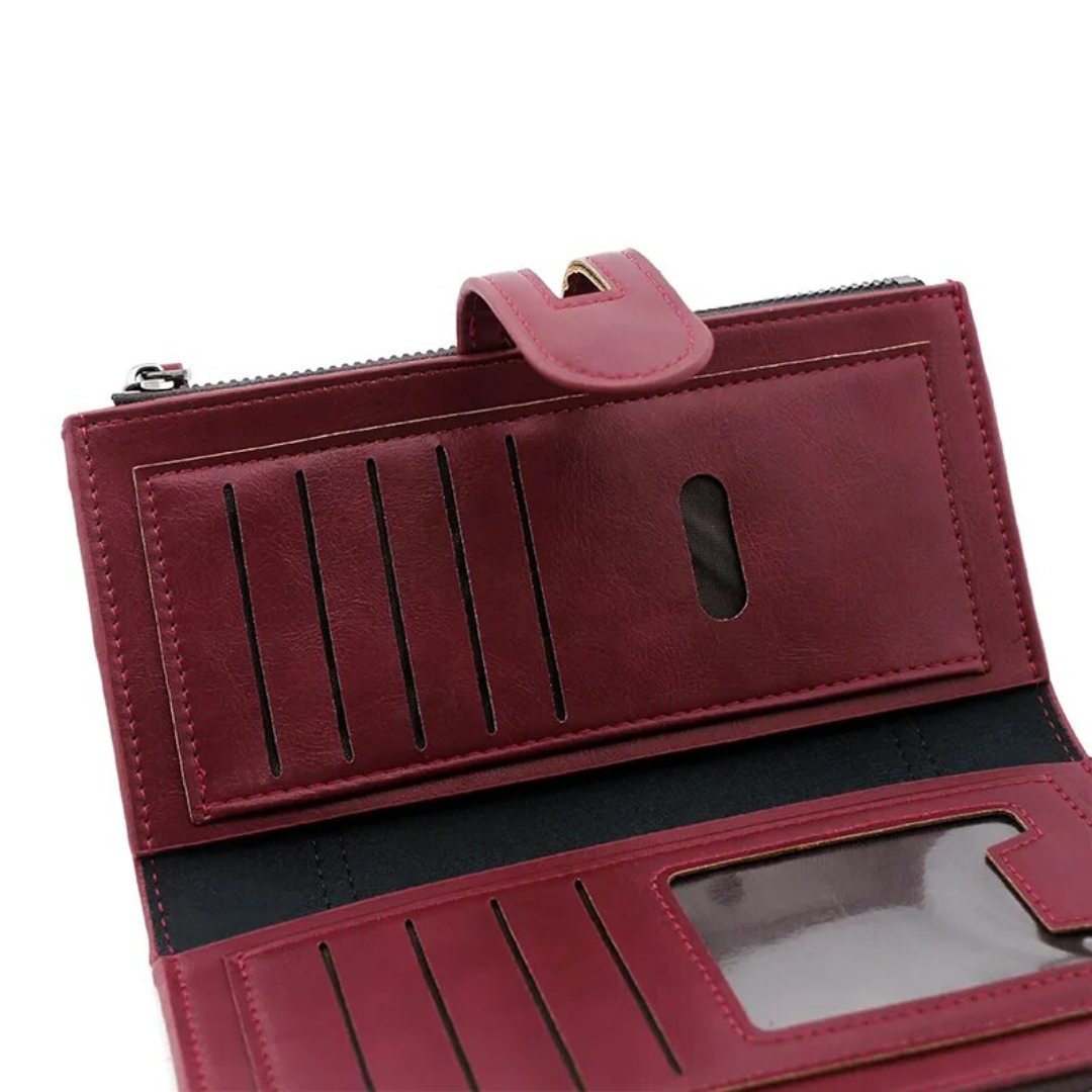 Long Leather Wallet for Ladies Bowlift