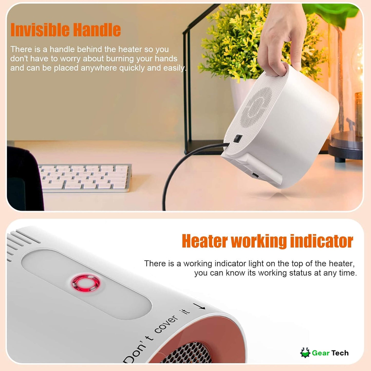 Skanto | Small Energy Efficient Room Electric Heater Portable Low Energy Power Saving