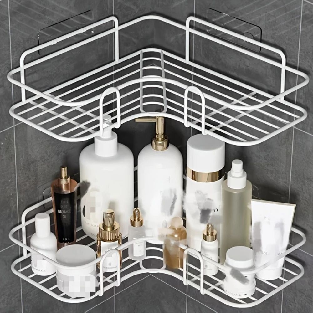 Skanto | Bathroom Corner Storage Shower Shelf