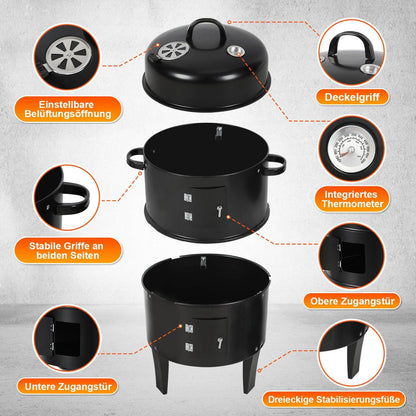 3 in 1 Smoker Smoking Oven 2 Levels | Bowlift