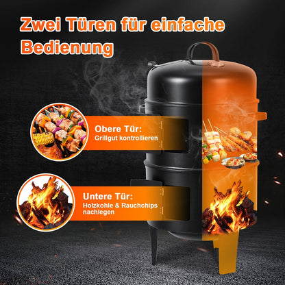 3 in 1 Smoker Smoking Oven 2 Levels | Bowlift