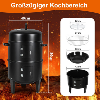 3 in 1 Smoker Smoking Oven 2 Levels | Bowlift