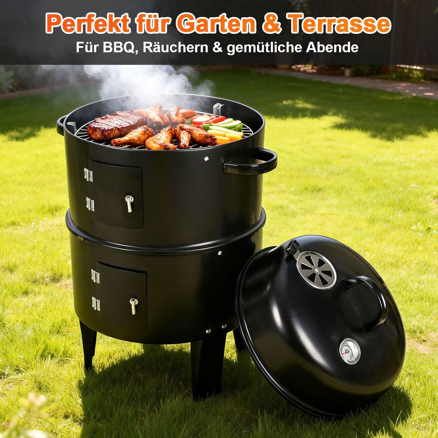 3 in 1 Smoker Smoking Oven 2 Levels | Bowlift