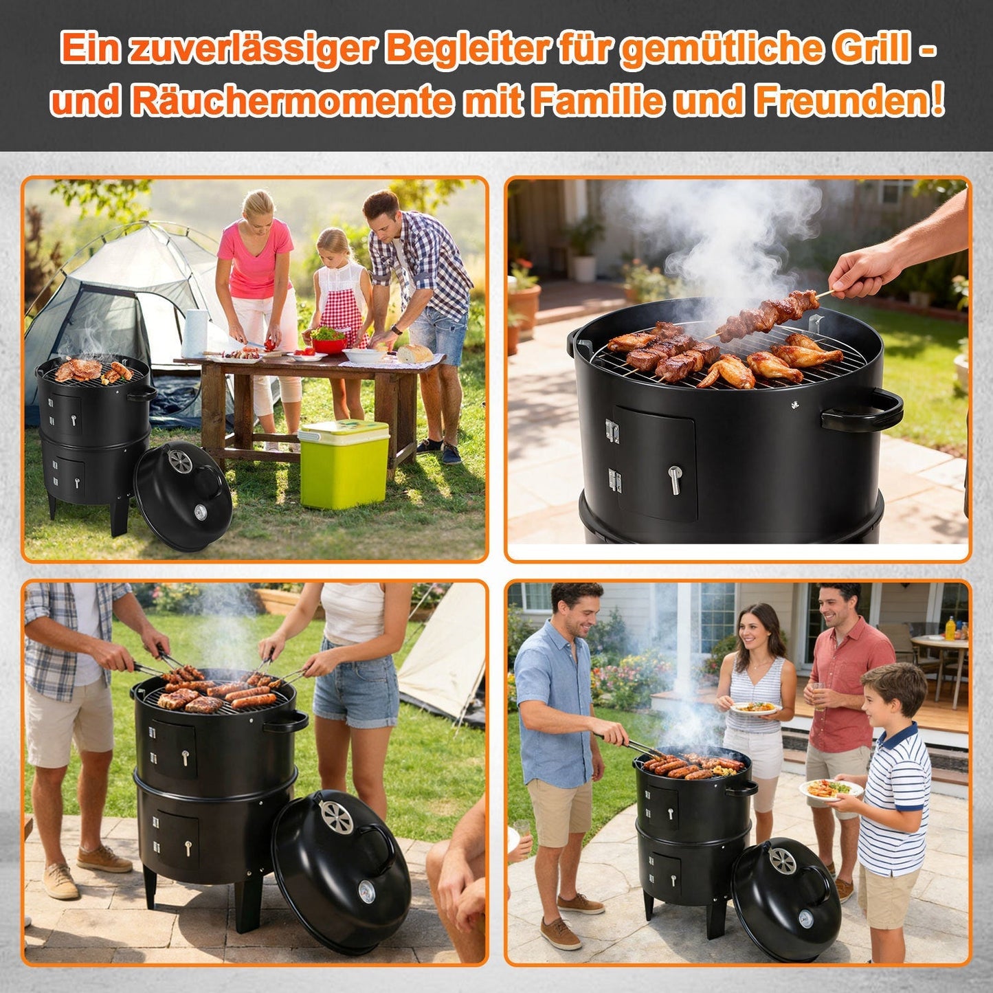 3 in 1 Smoker Smoking Oven 2 Levels | Bowlift