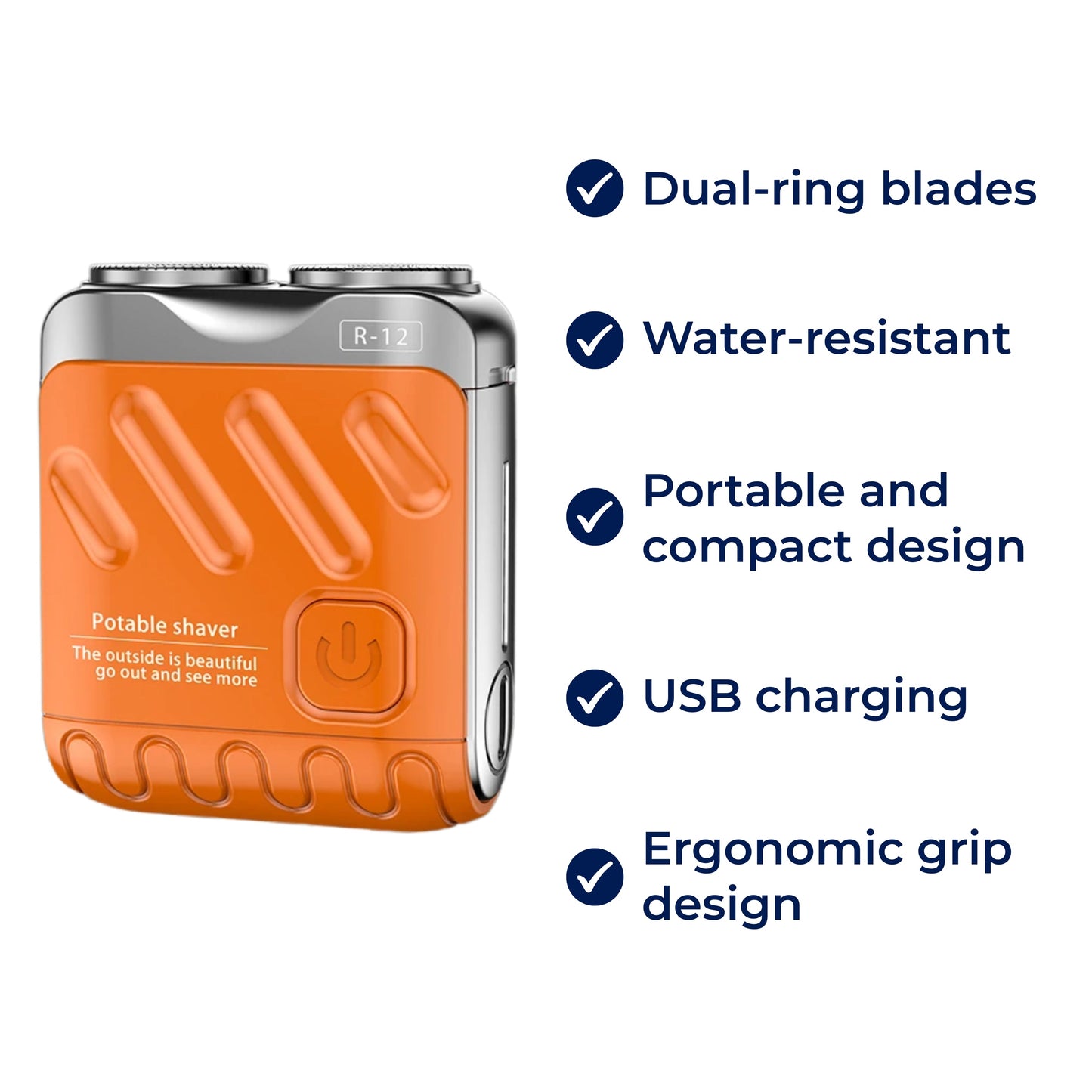 SmoothEdge | Rotary Electric Shaver – Dual-Ring Blades – Water-Resistant – Men's Grooming Bowlift