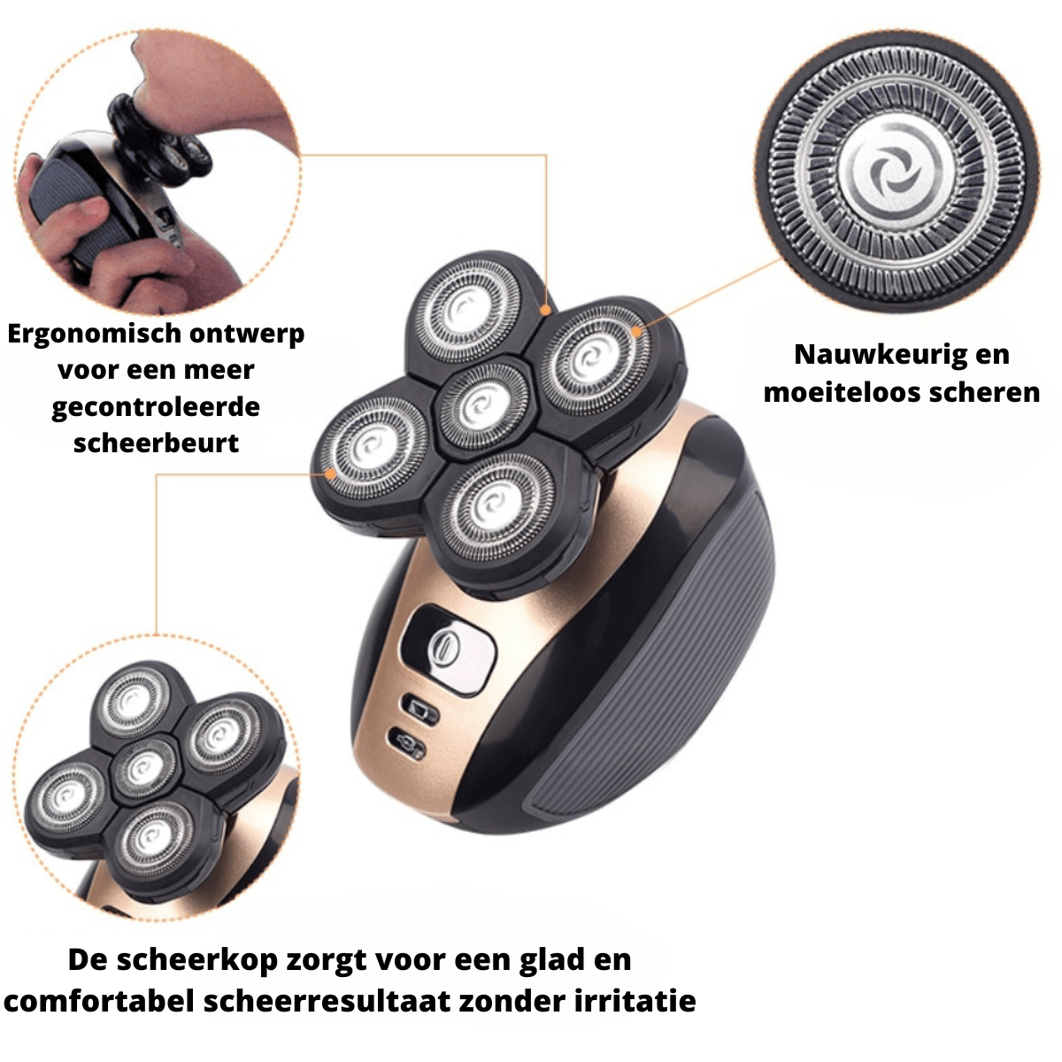 Skanto | SmoothTrim – 5-in-1 Shaver with Flexible Head & Accessories