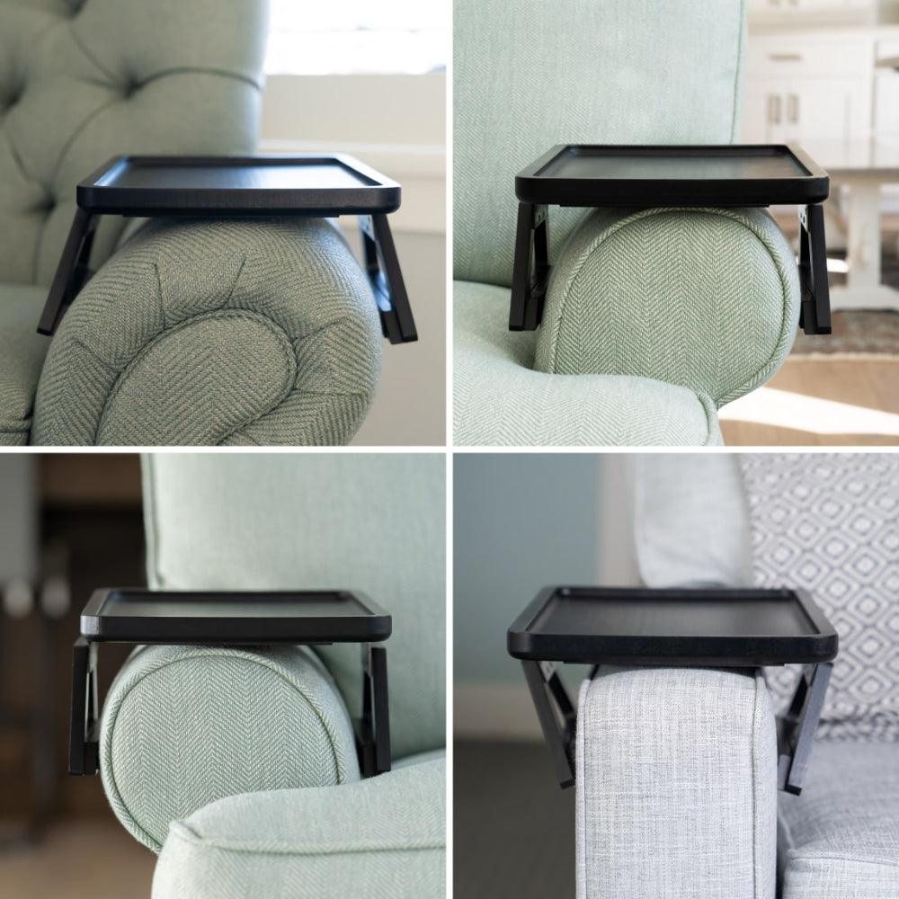BowLift | SofaMate – Adjustable Sofa Arm Tray Table for Drinks, Snacks & Remote Control Storage