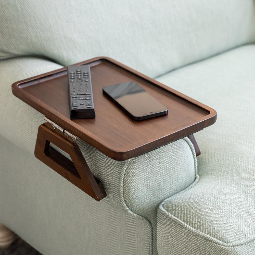 BowLift | SofaMate – Adjustable Sofa Arm Tray Table for Drinks, Snacks & Remote Control Storage